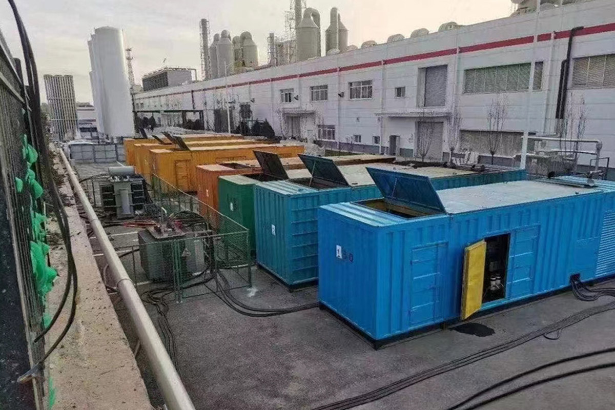 原阳发电机租赁施工现场